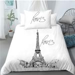 Bavlněné svítící povlečení Den v Paříži, noc v Londýně