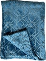 Mikroplyš deka 150x200 cm modrá a stříbrná