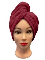 Rychleschnoucí froté turban na vlasy, vínový