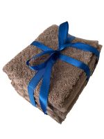 4dílná sada dětských ručníků tmavě hnědá (27)