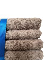 4dílná sada dětských ručníků tmavě hnědá (27)