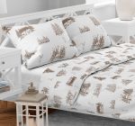 Vánoční bavlněné povlečení Zimní krajina 140x200, 70x90 cm Vánoční bavlněné povlečení Zimní krajina 140x200, 70x90 cm