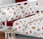 Vánoční bavlněné povlečení Ozdoby červené 140x200, 70x90 cm Vánoční bavlněné povlečení Ozdoby červené 140x200, 70x90 cm