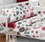 Vánoční bavlněné povlečení Baňky 140x200, 70x90 cm Vánoční bavlněné povlečení Baňky 140x200, 70x90 cm
