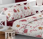 Vánoční bavlněné povlečení Domečky červené 140x200, 70x90 cm Vánoční bavlněné povlečení Domečky červené 140x200, 70x90 cm