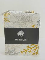 Vánoční bavlněné povlečení Vločky zlaté 140x200, 70x90 cm Vánoční bavlněné povlečení Vločky zlaté 140x200, 70x90 cm