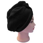 Turban na vlasy vafle, černý Turban na vlasy vafle, černý