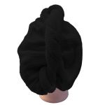 Turban na vlasy vafle, černý Turban na vlasy vafle, černý