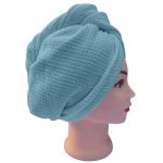 Turban na vlasy vafle, světle modrý Turban na vlasy vafle, světle modrý