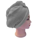 Turban na vlasy vafle, světle šedý