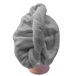 Turban na vlasy vafle, světle šedý