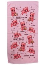 Osuška froté Medvídek 70x140 cm růžová
