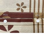 Povlak na polštář Hnědé čáry 70x90 cm, knoflíky