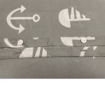 Povlak na polštář Šedá kotva 70x90 cm, knoflíky