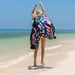 Plážové šaty / Tunika přes plavky - motýlí křídla modré Velikost: XS-M Plážové šaty / Tunika přes plavky - motýlí křídla modré Velikost: XS-M
