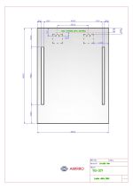 Zrcadlo LUMINA WHITE 80x60 CM se dvěma podsvícenými pruhy