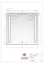 Zrcadlo LUMINA SENZOR LED 70x70 CM se dvěma  LED podsvícenými pruhy a s dotykovým sensorem