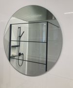 Kulaté zrcadlo PURE RONDE 60 CM o síle 4mm s leštěnou hranou - včetně závěsů
