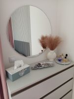 Kulaté zrcadlo PURE RONDE 80 CM o síle 4mm s leštěnou hranou - včetně závěsů