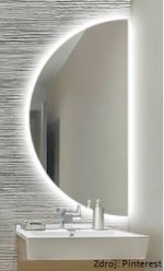 Zrcadlo AMBIENTE HALFMOON 120x60 CM s LED podsvícením