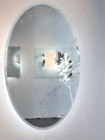 Pískované zrcadlo ´Borovice svítí jako měsíc´ 100x60 CM s podsvícení