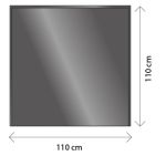 Ochranné sklo pod kamna a ke krbům FIREGLASS 8 mm černé 110x110 CM Ochranné sklo pod kamna a ke krbům FIREGLASS 8 mm černé 110x110 CM
