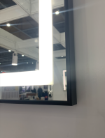 Zrcadlo STARLIGHT 120x70 CM s LED podsvícením a senzorem po celém obvodu v černém kovovém rámu