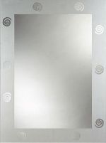 Zrcadlo dekorativní ANDREJ 60x80 CM s potiskem - spirála