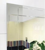 Fazetované zrcadlo dekorativní LINEA 70x90 CM s gravírovaným vzorem