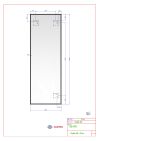 Zrcadlo CRYSTAL 50x145 CM s fazetou