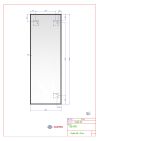 Zrcadlo CRYSTAL 50x145 CM s fazetou