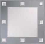 Zrcadlo MONDO 60x60 CM se šedými zrcadlovým podkladem a fazetou