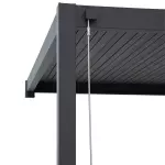 Zahradní stínění ke zdi REFLECT černé 3x6m - sloupy 11 cm