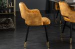 Jídelní židle PARIS žlutá samet, II. jakost (A)