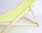 Bahama POLYESTER lehátko dřevěné přírodní - SVĚTLE ZELENÉ