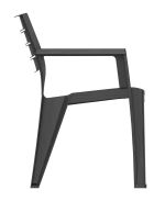 LIDO plastové křeslo - grafit LIDO plastové křeslo - grafit