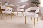 2SET jídelní židle BOUTIQUE béžová/zlatá