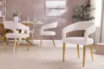 2SET jídelní židle BOUTIQUE béžová/zlatá