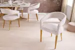 2SET jídelní židle BOUTIQUE béžová/zlatá