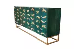 Komoda GOLDEN LAGOON 180 CM tyrkysová/zlatá masiv mango