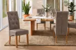 2SET židle VALENTINO taupe s krčním válečkem