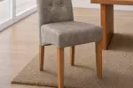 2SET židle VALENTINO taupe s krčním válečkem