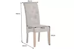 2SET židle VALENTINO taupe s krčním válečkem
