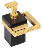 luxusní kartáč na toaletu FRAME GOLD s potahem 24 kt zlata
