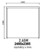 ZÁSTĚNA 2,65 m pro bioklimatickou pergolu - tmavě šedá