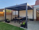 PANEL ZASTÍNĚNÍ WOOD, SKLÁPĚCÍ LAMELY, HORIZONTÁLNÍ 1,3 m pro bioklimatickou pergolu