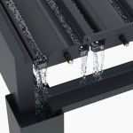 Bioklimatická pergola INTRO DUO 4x4 m, hliník - volně stojící