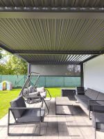 Bioklimatická pergola INTRO DUO 8x4 m, hliník - volně stojící