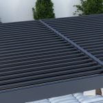 Bioklimatická pergola INTRO DUO 8x4 m, hliník - volně stojící