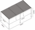 Bioklimatická pergola INTRO DUO 8x4 m, hliník - volně stojící